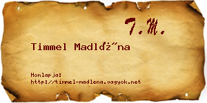 Timmel Madléna névjegykártya